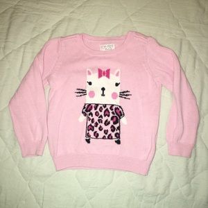 Children’s Place Pink Cat Pullover Sweater